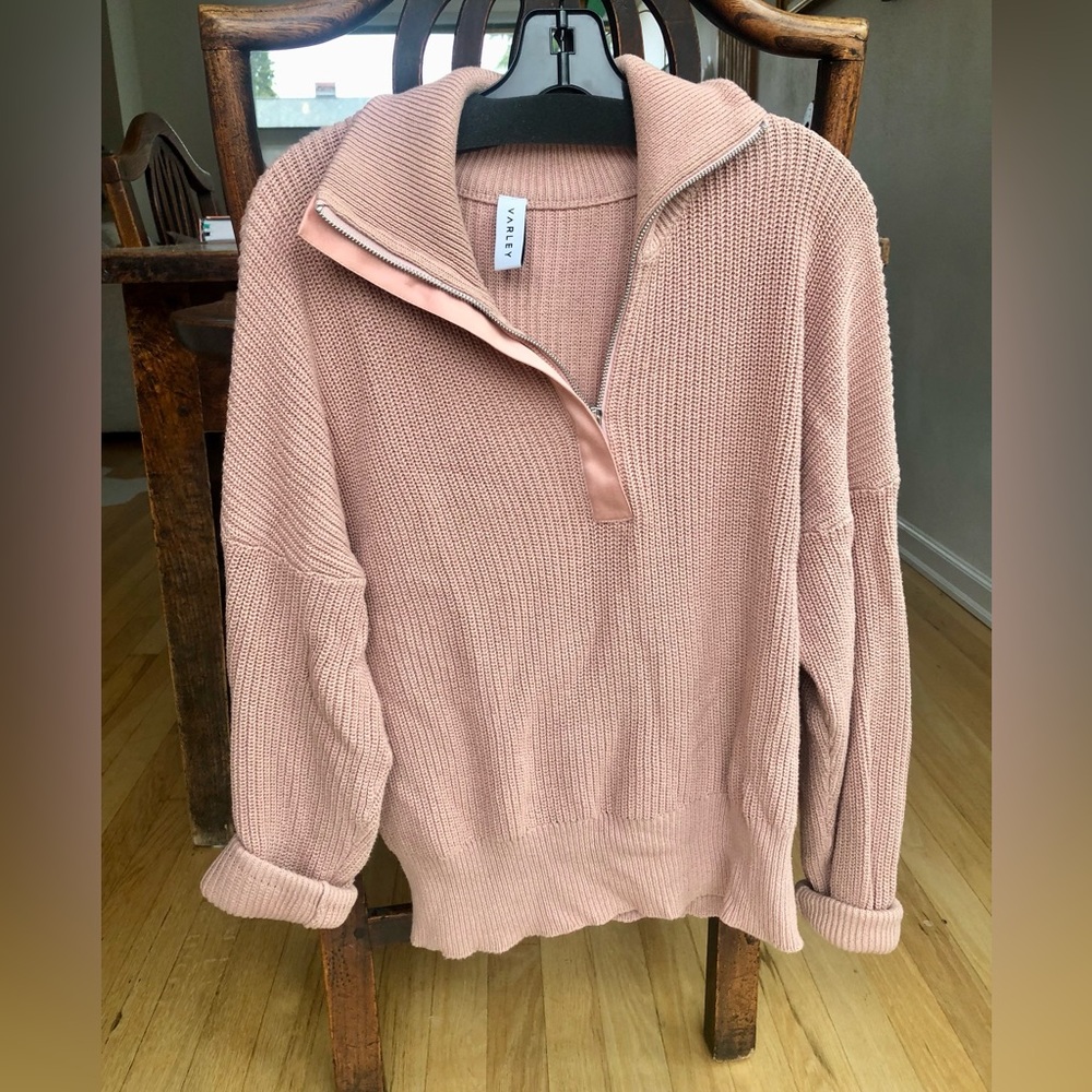 Varley 100% cotton half zip sweater